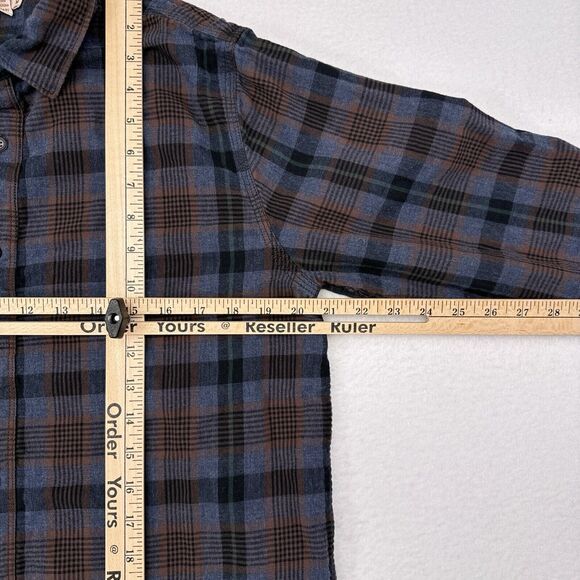 Carbon 2 Cobalt Shirt Mens Size Medium Blue Plaid Button Up Plaid Casual - Picture 9 of 10